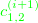 ${\color{green}c_{1,2}^{(i+1)}}$