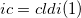 $ic=cldi(1)$