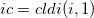 $ic=cldi(i,1)$