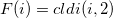 $F(i)=cldi(i,2)$