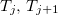 $T_ j,\, T_{j+1}$