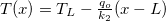 $T(x)=T_ L-\frac{q_ o}{k_2}(x-L)$