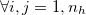 $\forall i,j=1,n_ h$
