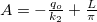 $A=-\frac{q_ o}{k_2}+\frac{L}{\pi }$
