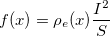 $f(x)=\rho _ e(x)\dfrac {I^2}{S}$