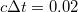 $c\Delta t=0.02$