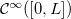 ${\cal C}^\infty ([0,L])$