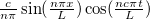 $\frac{c}{n\pi }\sin ( \frac{n\pi x}{L})\cos (\frac{n c \pi t}{L})$