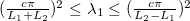 $(\frac{c\pi }{L_1+L_2})^2\leq \lambda _1\leq (\frac{c\pi }{L_2-L_1})^2$