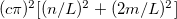 $(c\pi )^2[(n/L)^2+(2m/L)^2]$