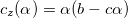 $c_ z(\alpha )=\alpha (b-c\alpha )$