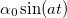 $\alpha _0\sin (at)$