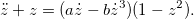 \[ \ddot z +z=(a\dot z-b\dot z^3)(1-z^2). \]