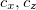 $c_ x, c_ z$